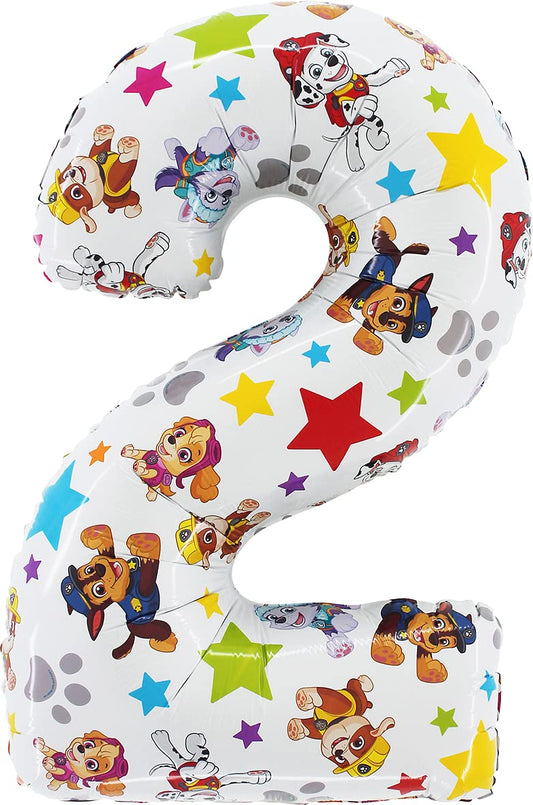Toyland Paw Patrol number 2 foil balloon for 26-inch party decor and centerpiece