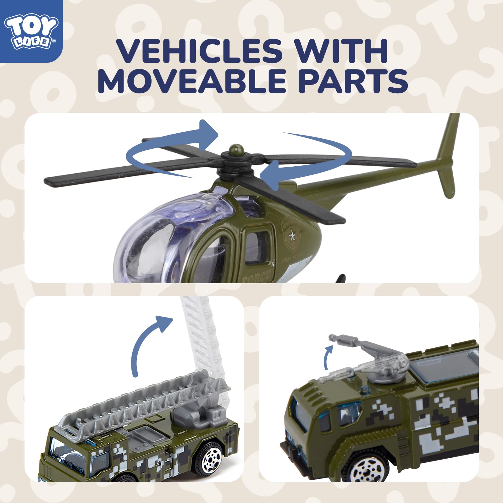 TOY Life Army Men two colors offering varied squad setups for stories