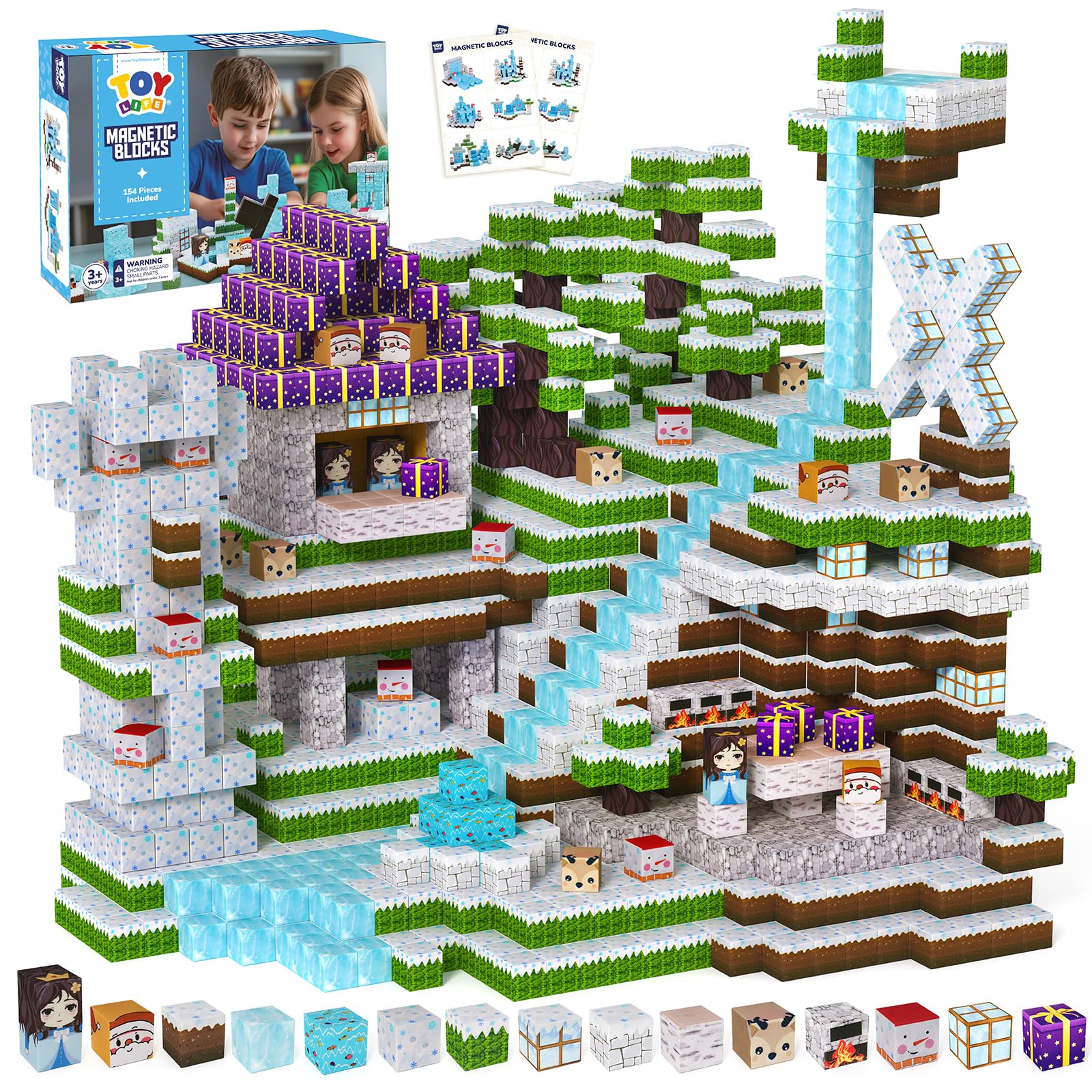 TOY Life magnetic blocks forest castle - kids build immersive forest fortresses