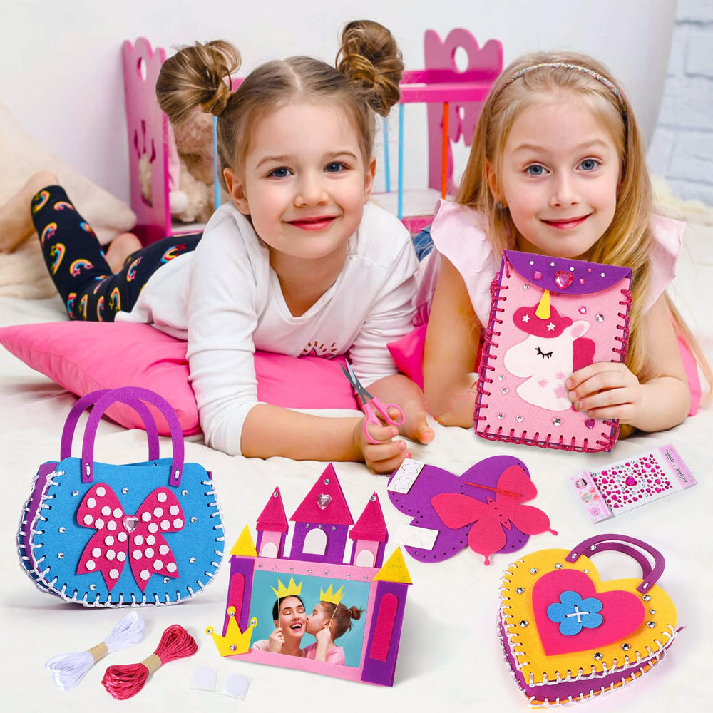Toylink kit materials: soft felt sheets and supplies designed for safe, playful crafting