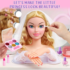 Toylink hair dryer provides gentle airflow for realistic salon style play.