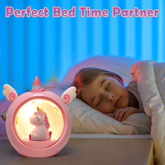 Toylink pink unicorn night light provides gentle guidance at night