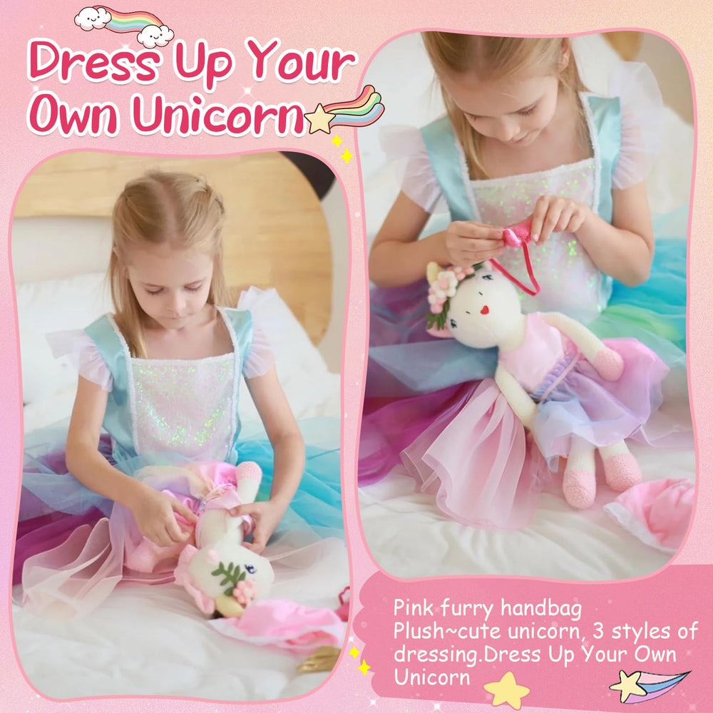 Toylink unicorn doll dress-up set ready for creative storytelling.