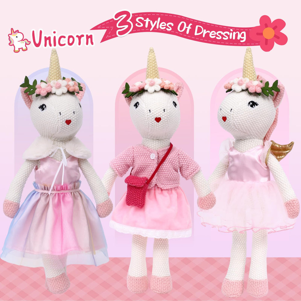 Toylink unicorn doll sweater cardigan for layered outfits.