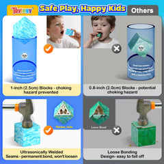 Toylogy snowman figures join blocks for winter-themed creative play