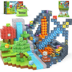 Toylogy 154Pcs dinosaur magnetic blocks overview for creative play and STEM learning