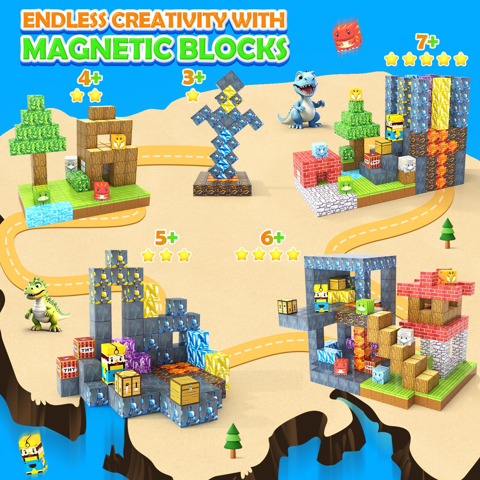 Toylogy sword caverns magnet world feature invites exploration and storytelling during play