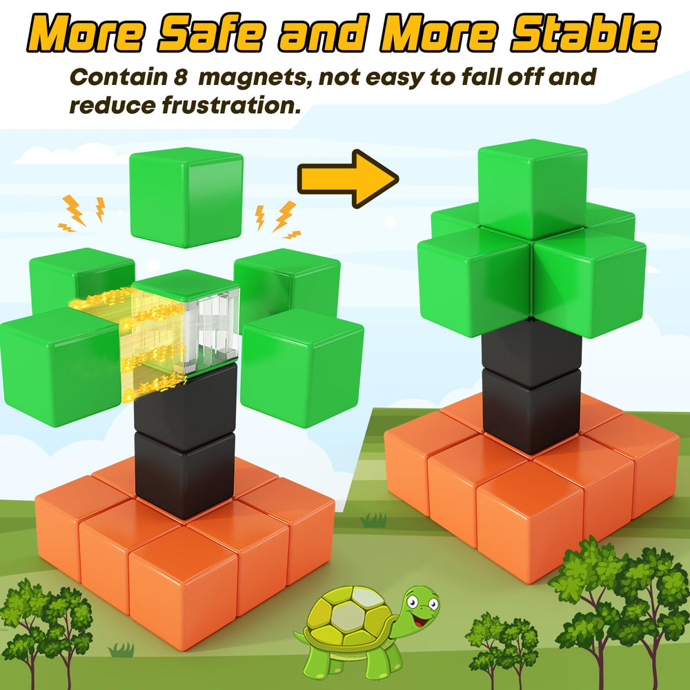 Toylogy compatible with Mine Magnet World for extended building possibilities.