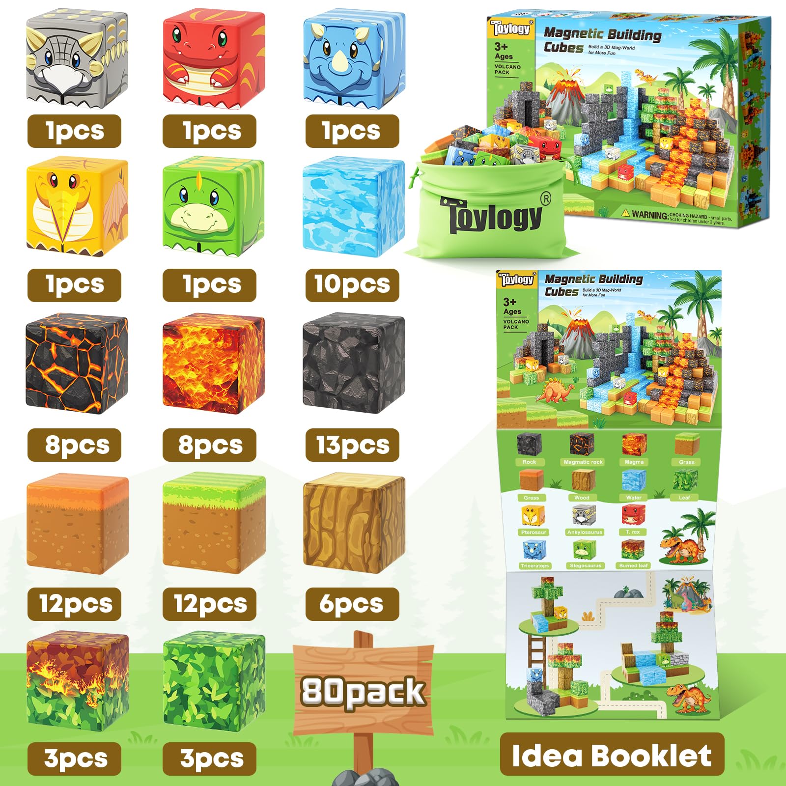 Toylogy Dino Figures enable role playing across forests and eruptions
