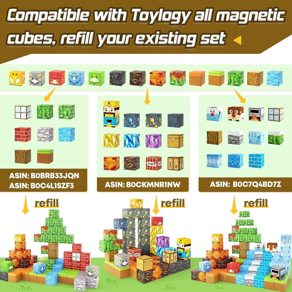 Toylogy dinosaur magnetic blocks bridge diorama supports problem solving and creativity