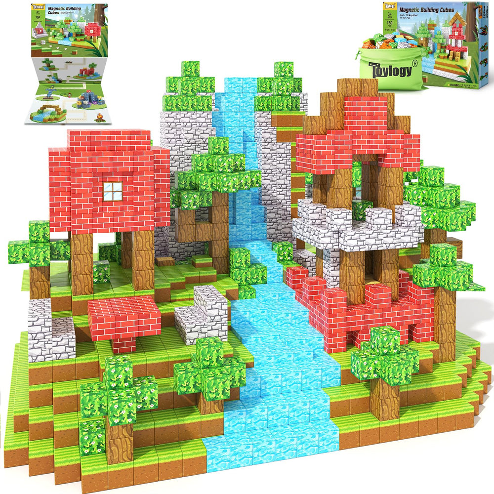 Toylogy Forest Edition magnetic blocks for open ended forest builds