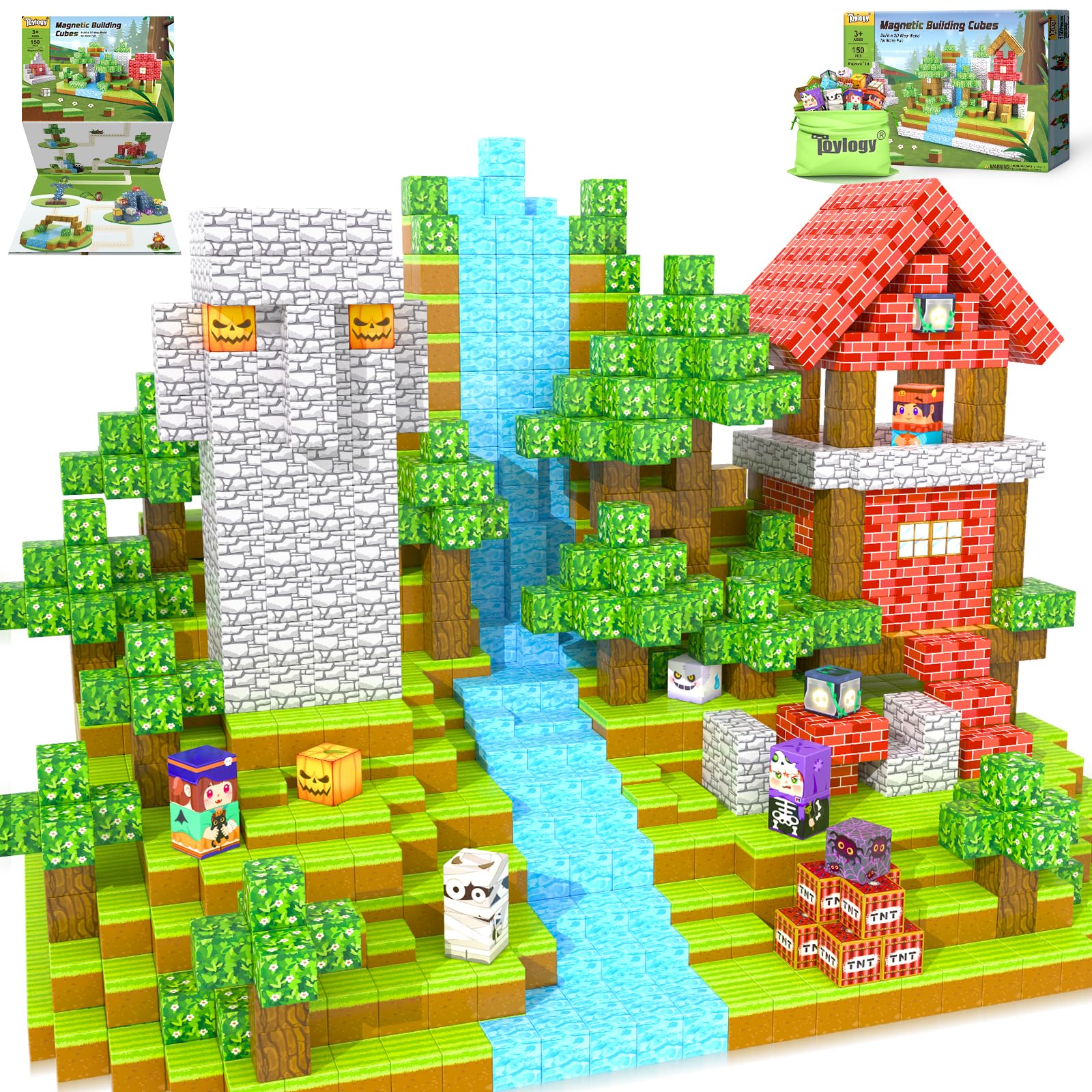 Toylogy forest mine magnet world blocks enable imaginative forest builds and fine motor practice.
