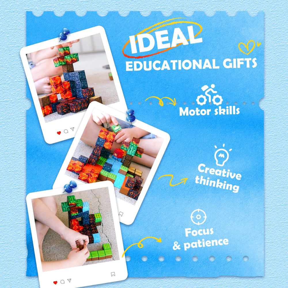 Toylogy MagWorld Dino Edition mine cave setup supports STEM construction skills