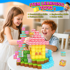 Toylogy Mine Magnet blocks set supports durable, safe building for little builders.