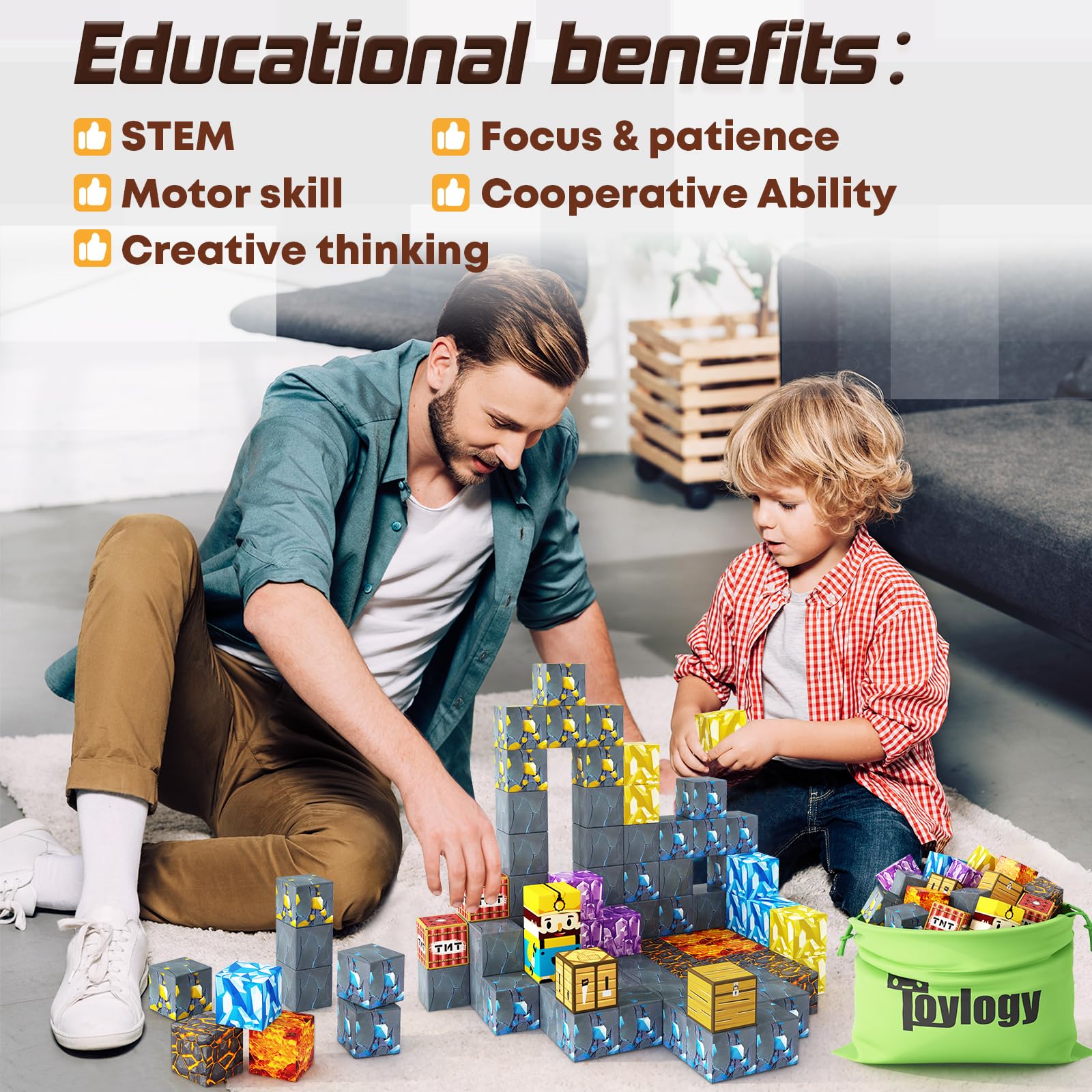 Toylogy Magnetic Blocks arrive gift-ready for curious kids ages 3 and up.