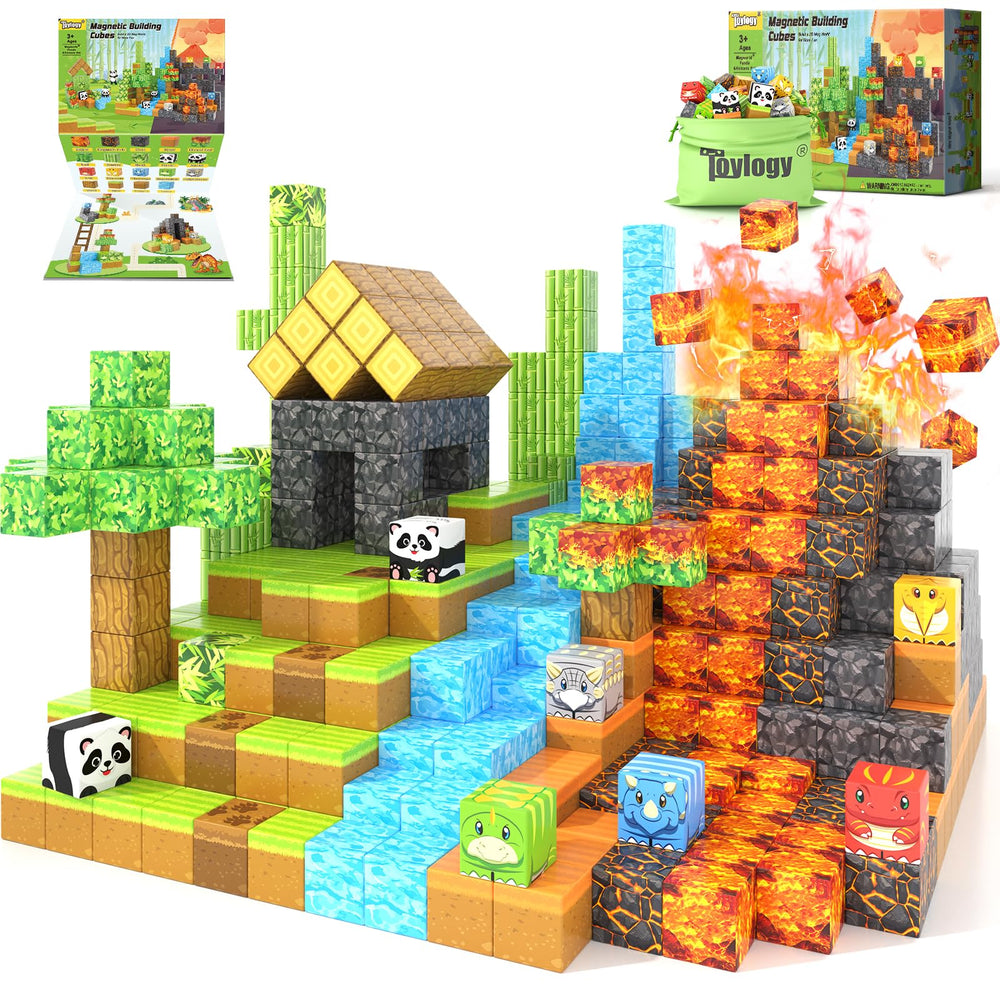 Toylogy Mine MagWorld dinosaur scene sparks imaginative STEM play.