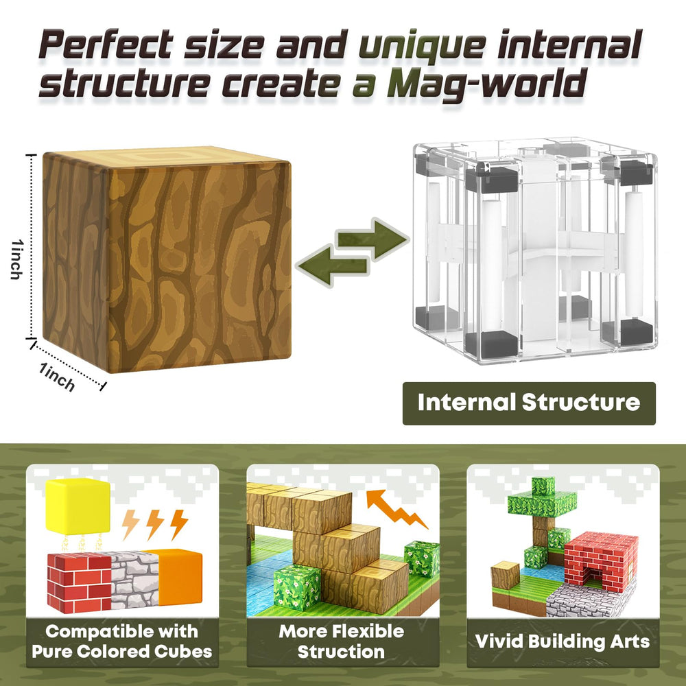 Toylogy magnetic blocks rounded-edges protect little fingers during play