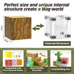 Toylogy magnetic blocks rounded-edges protect little fingers during play