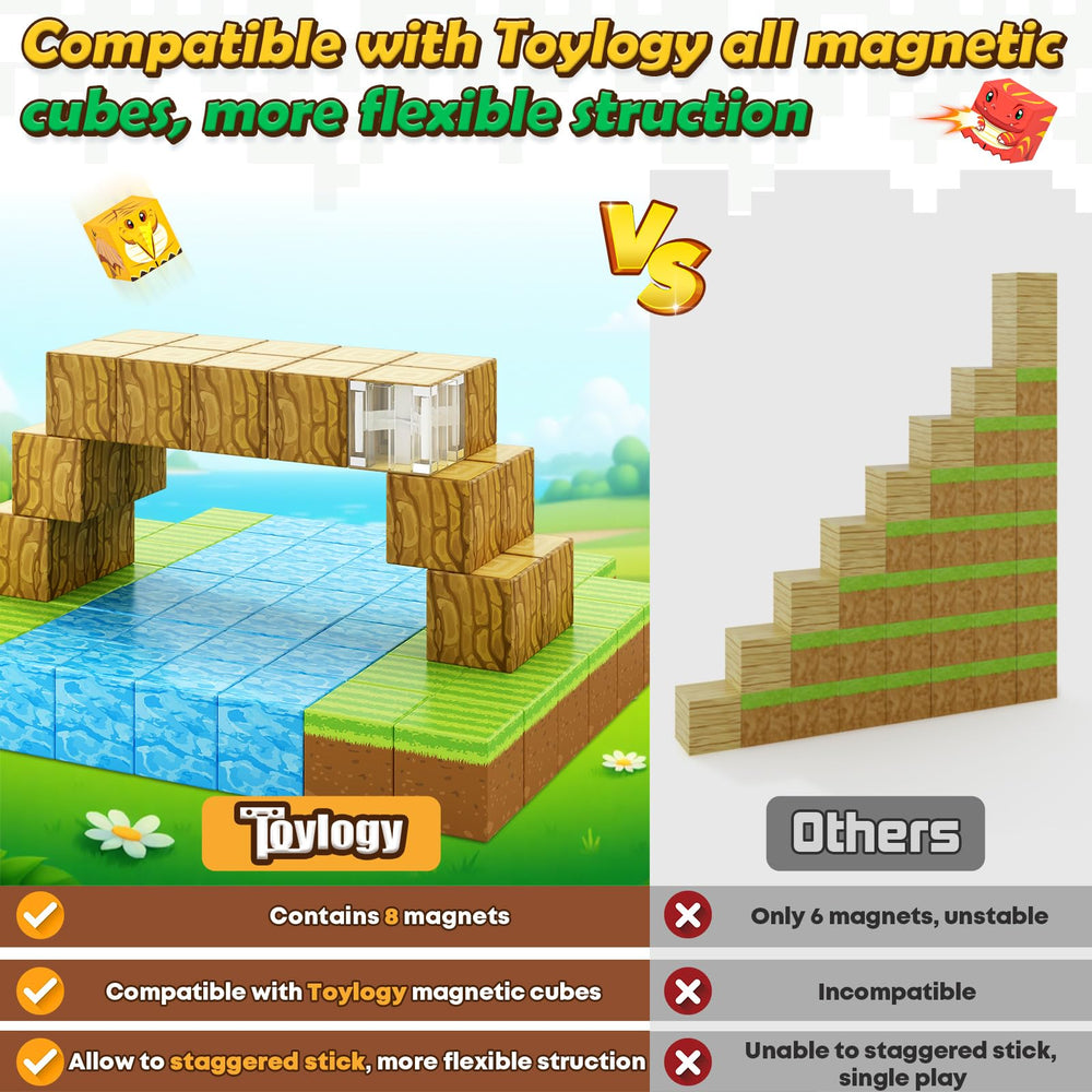 Toylogy blocks with safe rounded edges designed for toddler handling