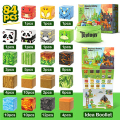 Toylogy blocks connect with other Mine MagWorld sets for expansion.