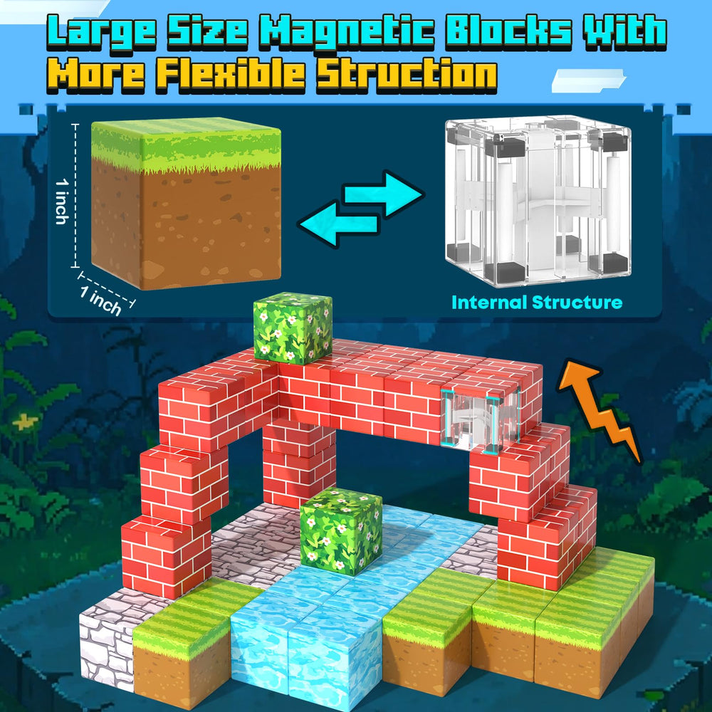 Toylogy magnetic blocks are toddler-friendly for beginner builds and confident handling.