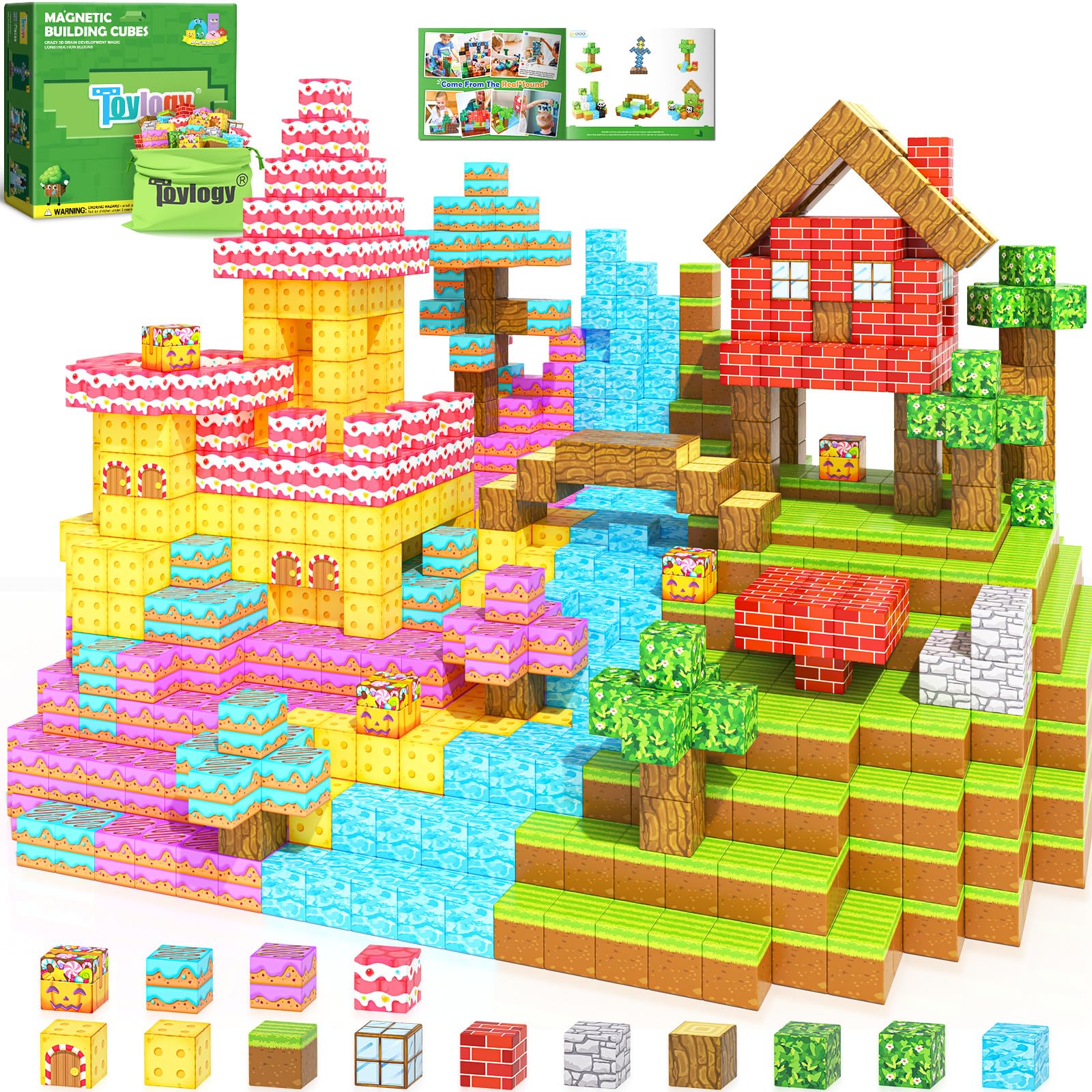 Toylogy Mine Magnet World candy house enhances imaginative play with bright visuals.