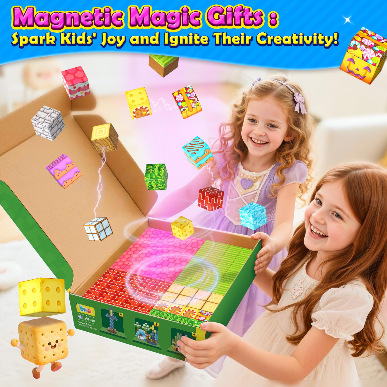 Toylogy Mine Magnet World pumpkin baskets encourage pretend harvest play.