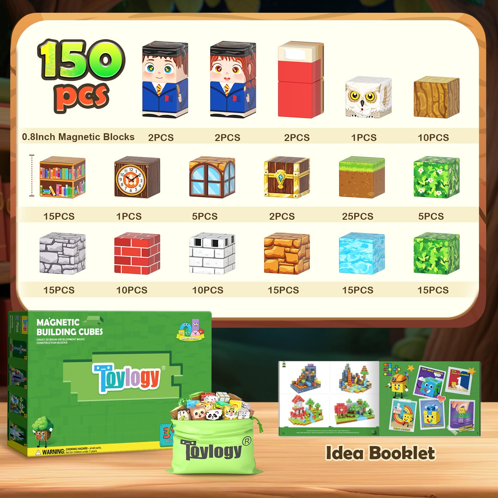 Toylogy Mine MagWorld treasure chest—store pieces between adventures and builds.
