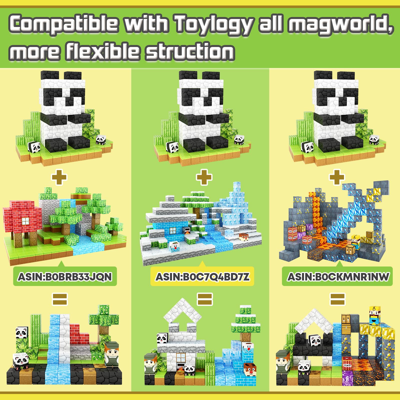 Toylogy Panda Park scene invites cooperative exploration of a panda habitat with magnets.