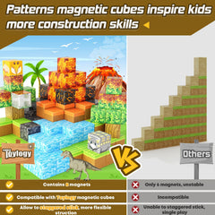 Toylogy Volcanic-Scape magnets teach hands on construction concepts