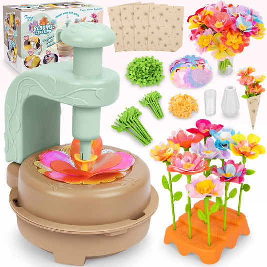 Toyly Fabric Flower Bouquets kit with vibrant pieces for creative play