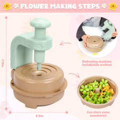 Toyly flower maker in action enables quick, imaginative bouquet creation