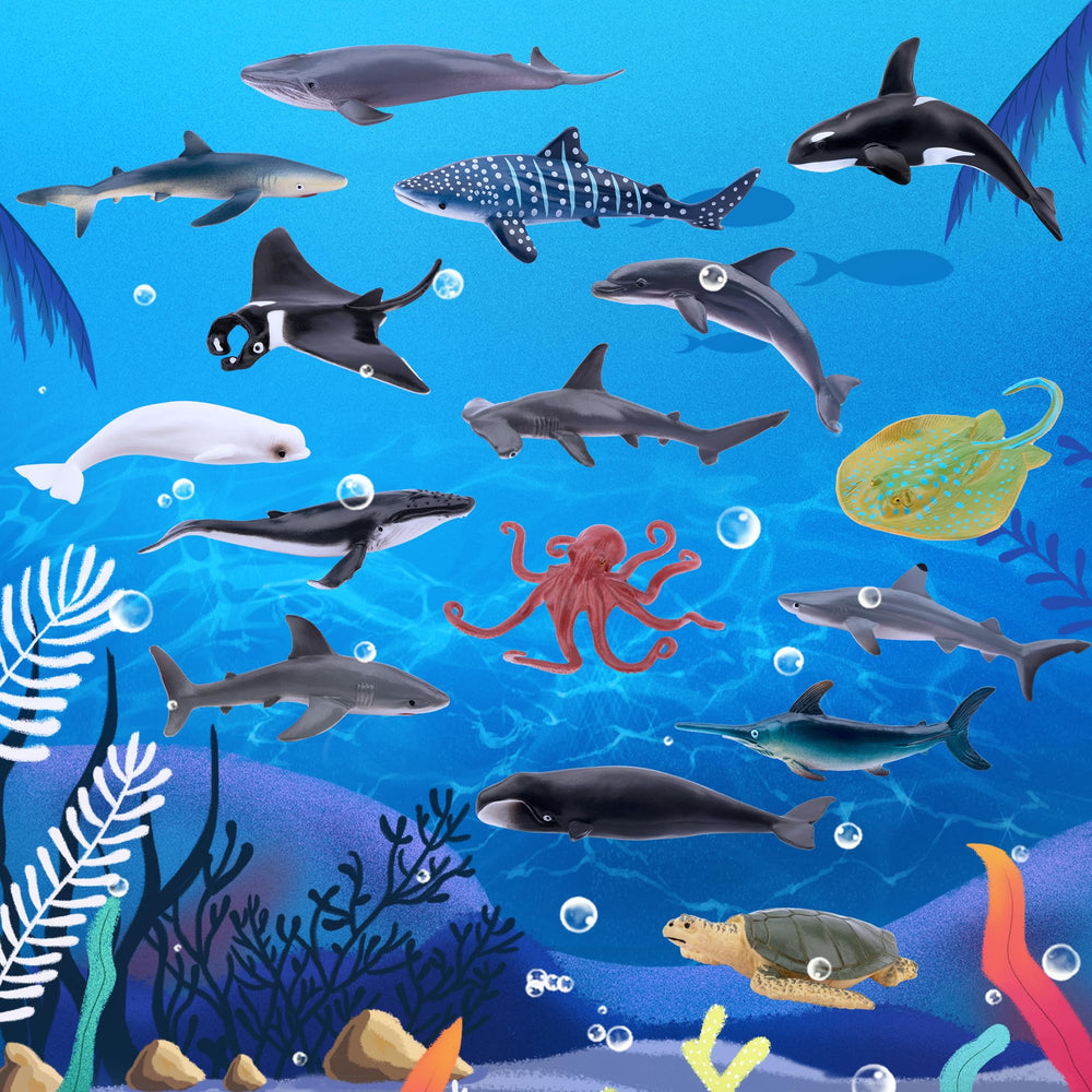 TOYMANY Sea Turtle figurine for dioramas and ocean-themed parties