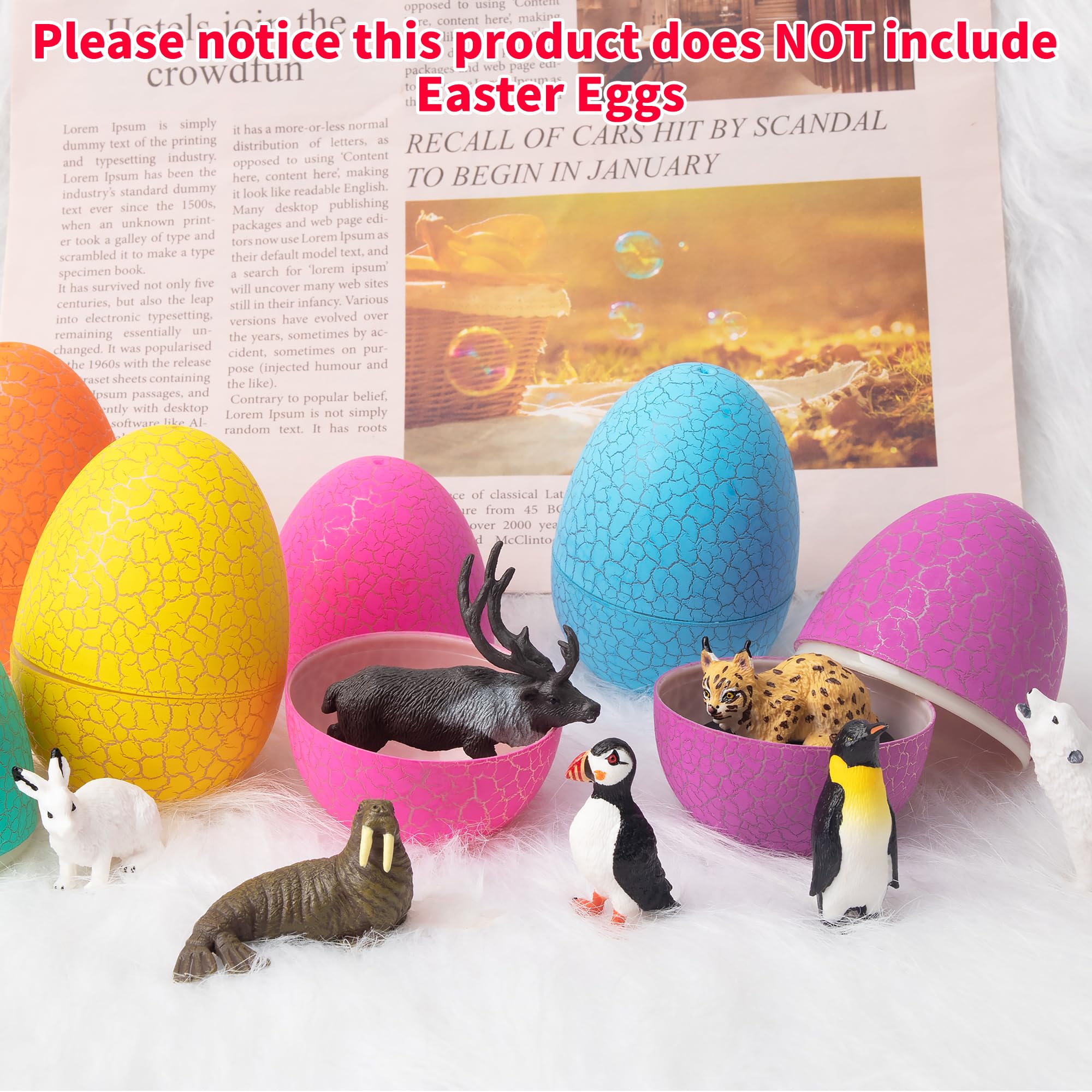 Toymany arctic hare figurine bright paint supports imaginative nature play