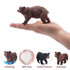 Toymany bear figurines: realistic details add lifelike woodland scenes.