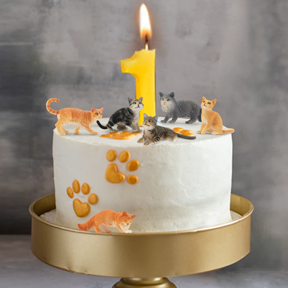 Toymany cat cake topper figurines set for celebrations