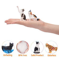 Toymany hand-painted cat figurines with detailed textures