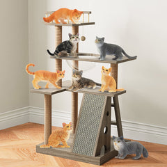 Toymany hand-painted cat figurines highlight vivid textures and character