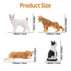Toymany cat figurines stretching pose ready for display