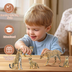 Toymany cheetah decorations ideal for birthday cakes and room decor.