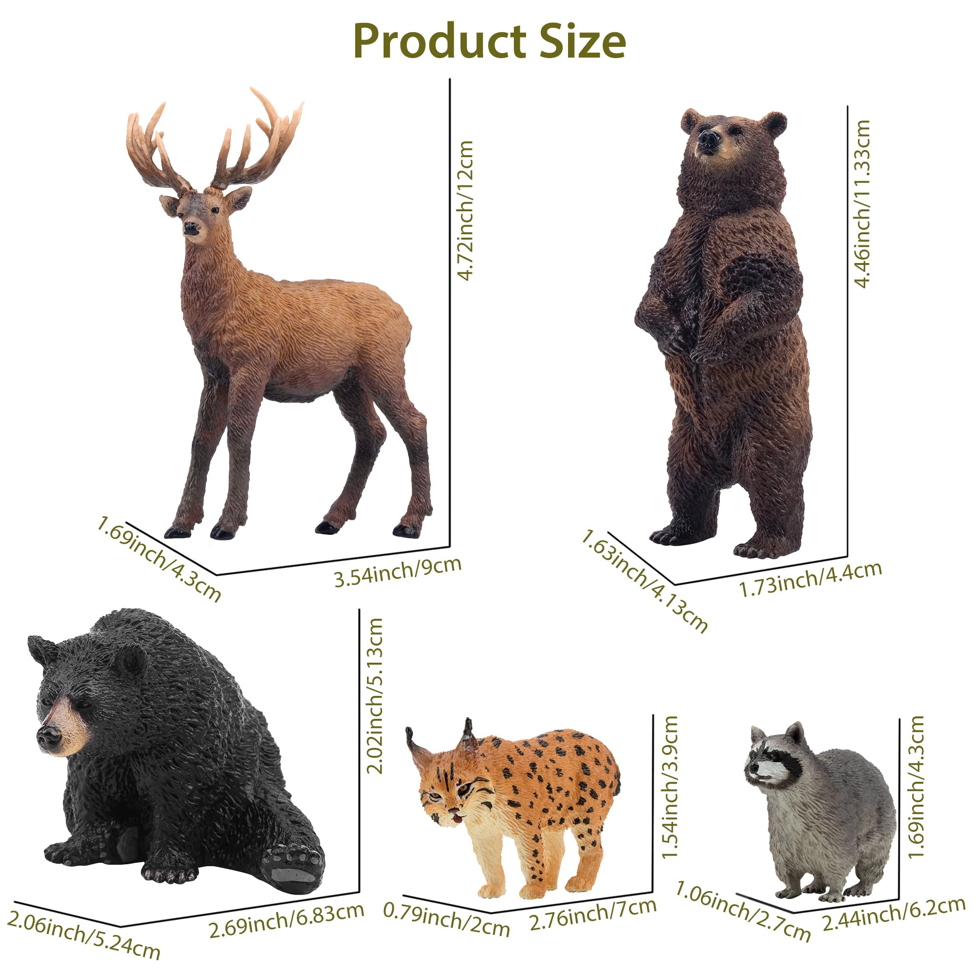 Toymany forest animal wapiti figurine for imaginative play and exploration