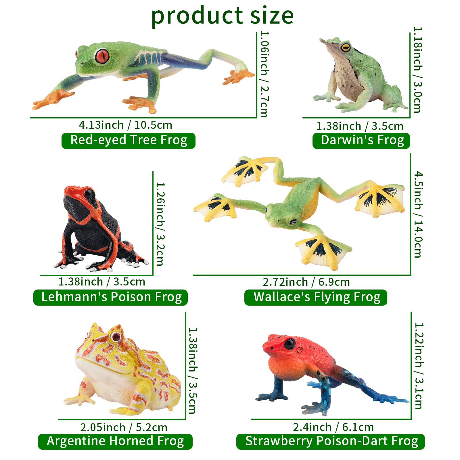 Toymany frog toy figures American Bullfrog ideal for garden shelves