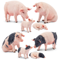 Toymany durable pig figures for desk decor and display in kids' rooms