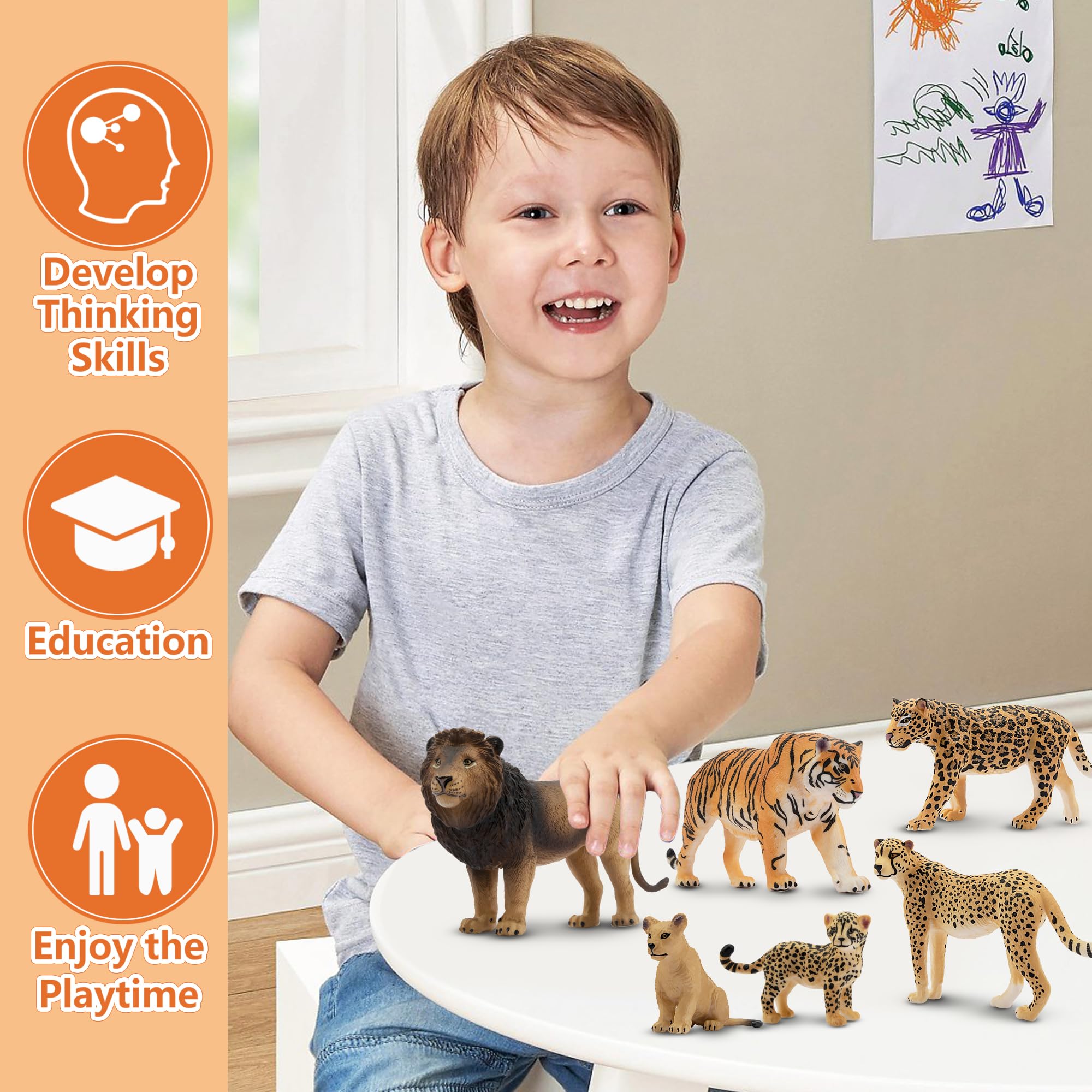 Toymany leopard cub figurine for craft toppers and decor