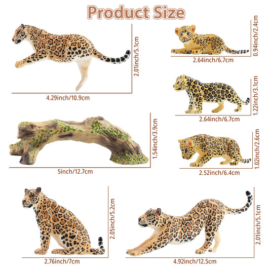 Toymany leopard cubs figurines with face details ideal for storytelling.