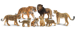 Toymany tiger figurine with cubs for learning about wildlife