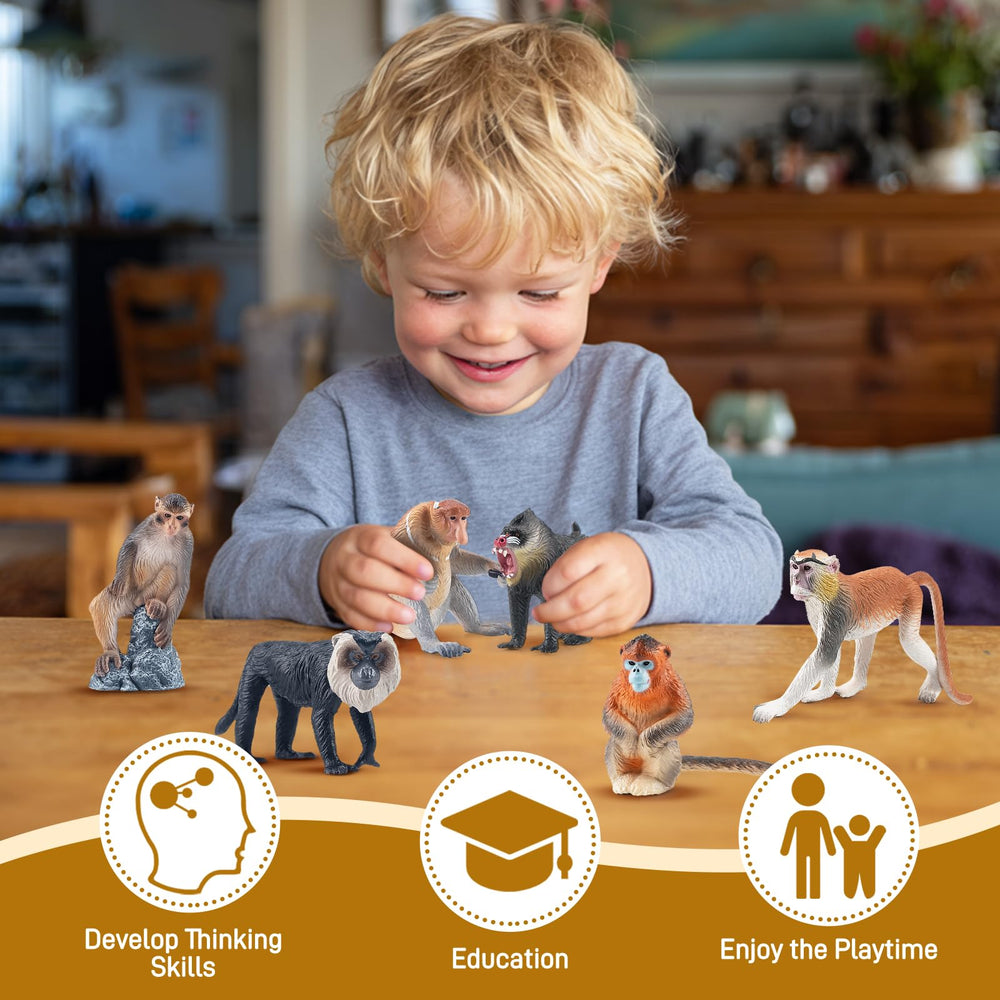 Toymany chimpanzee figurine crafted for classroom use and imaginative adventures.
