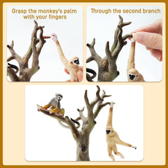 Toymany olive baboon figurine ideal for nature dioramas and role play.