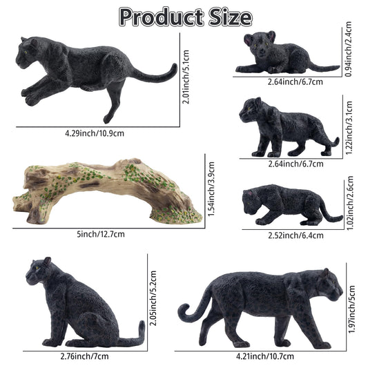 Toymany panther cub figure adds adorable detail for nurturing animal stories.