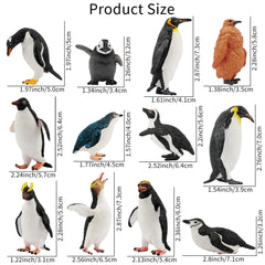 Toymany penguin figurines hand-painted details adds realism to shelves and crafts